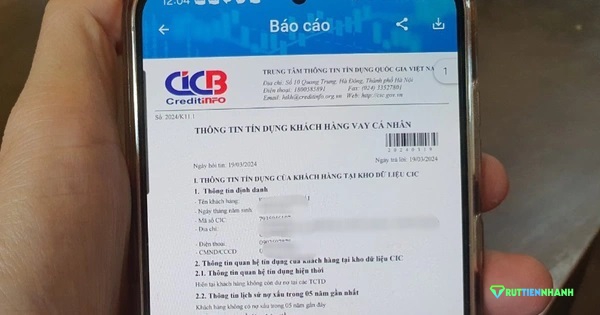 Kiểm tra nợ xấu bằng cách tra ứng dụng CIC