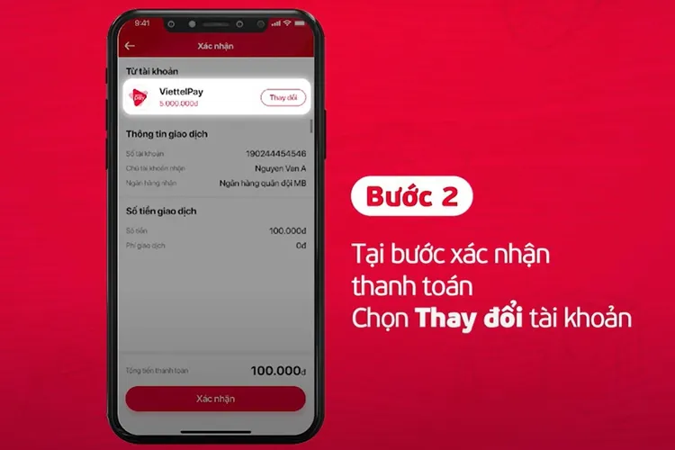 Bước 2: Xác nhận giao dịch