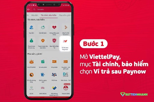 Hướng dẫn đăng ký ví trả sau của Viettel money: Paynow