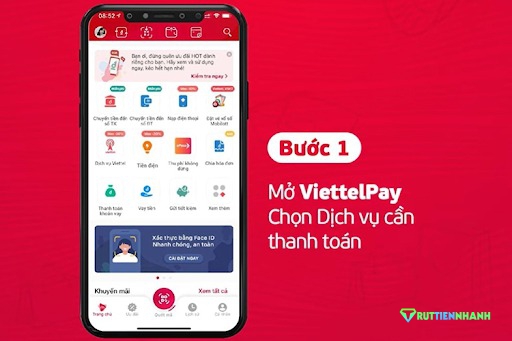 Mở ứng dụng Viettel Money